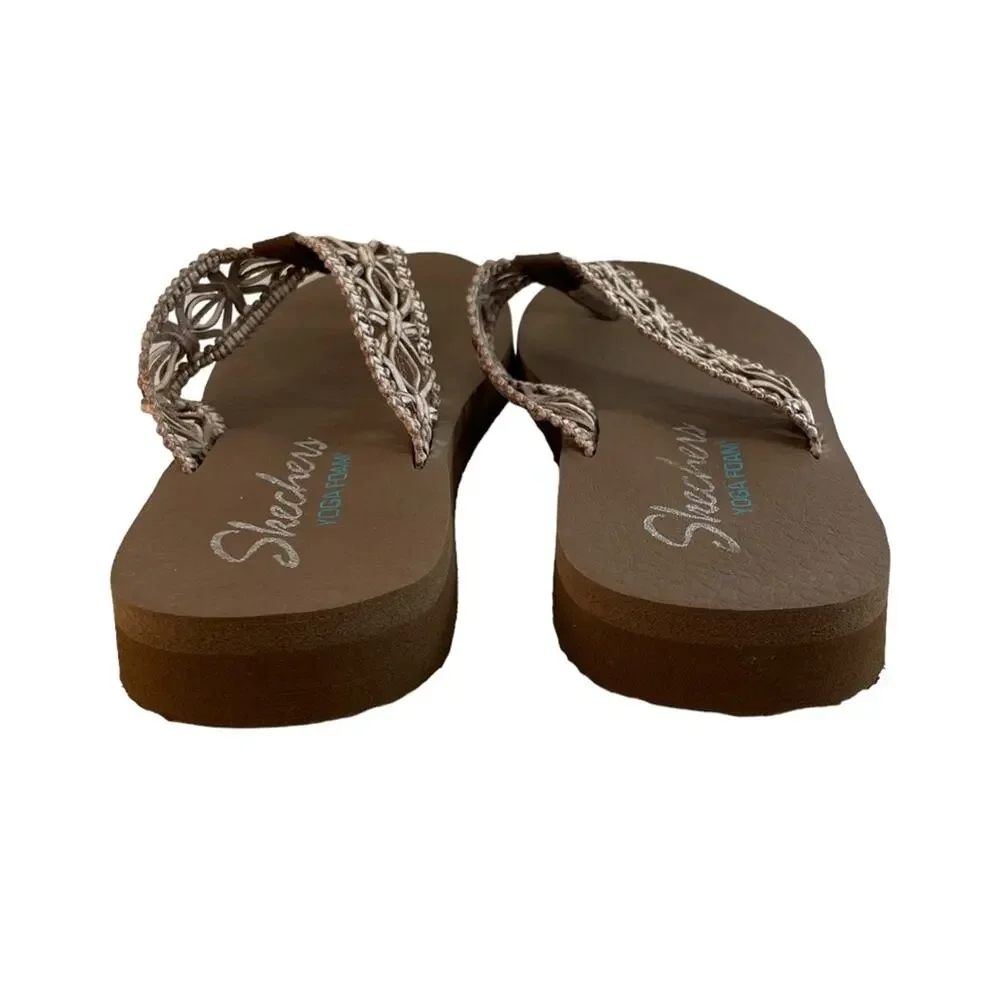 Skechers Sandcomber Yoga Foam Thong Flip-Flop Sandals - Size 8.5